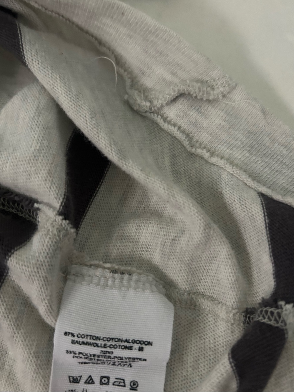 Urban Outfitters Gray Striped V-Neck Pullover - Picture 6 of 7